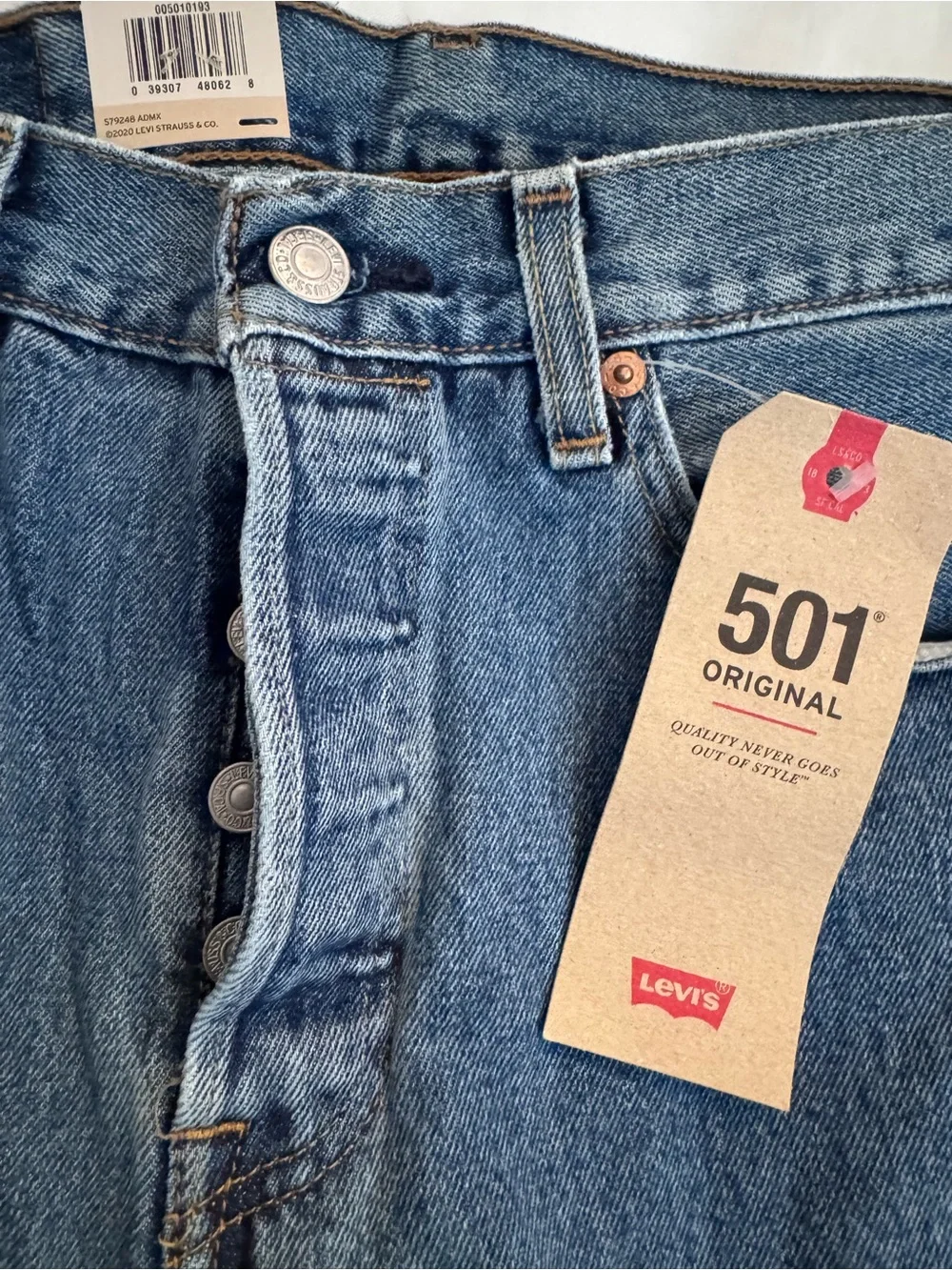 NWT Levi's 501 Original Straight Men's Jeans - Blue 31 x 32